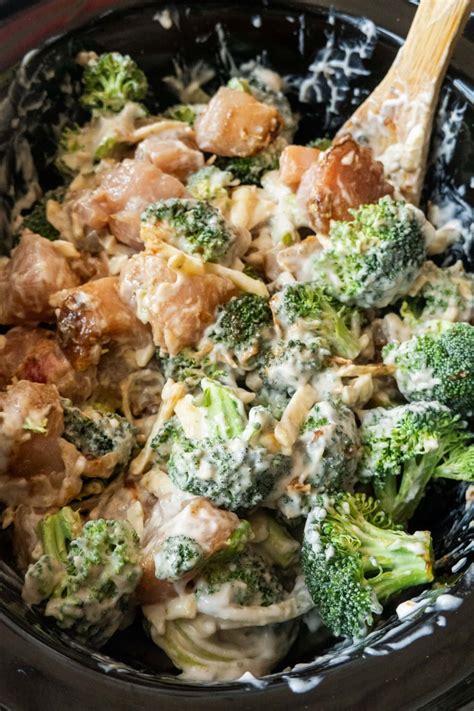 Crockpot Chicken and Broccoli (Cheesy!) - Brooklyn Farm Girl