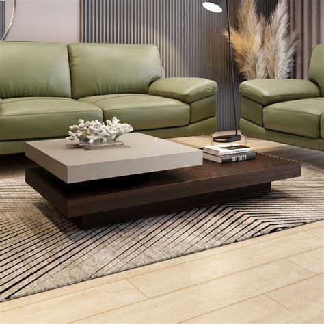 Buy Symphony Brown Veneer Coffee & Center Table Online at Durian.
