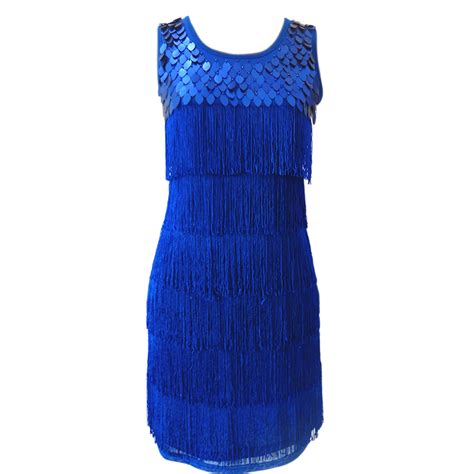 Sequence Roaring Twenties Great Gatsby Events Era Flappers Dress Blue ...