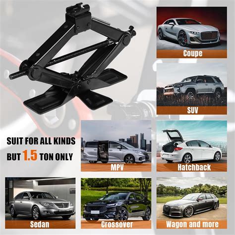 YELLOW JACKET Scissor Jack for Car 1.5 Ton Portable India | Ubuy