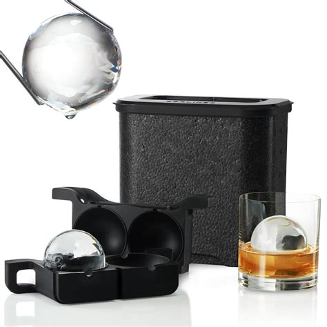 Buy Berlinzo Clear Ice Ball Maker Mold - 2 Large 2.4-inch Crystal Clear ...