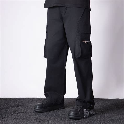 BLACK MILITARY POCKETS COTTON CARGO – Hophead