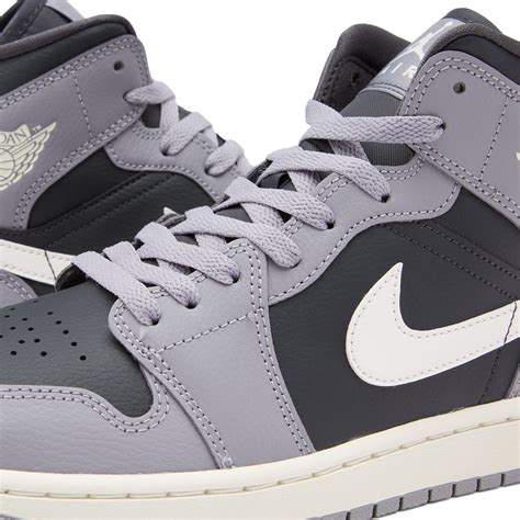 Air Jordan 1 Mid Cement Grey & Sail Anthracite | END. (KR)