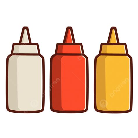 Ketchup And Mustard Clipart Transparent Background, Bottles Of Ketchup ...