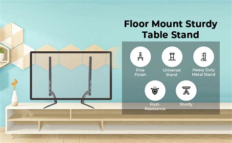 Buy TV Stand Universal Table Stand for 32"-65" TV Stand TV Rack Metal ...
