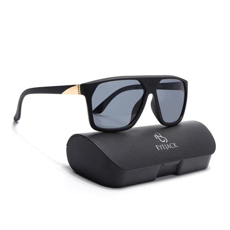 Eyejack Black Wayfarer Sunglasses for Men & Women (8024CL1050 ...