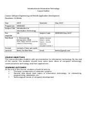 Image result for Information Technology Course Description