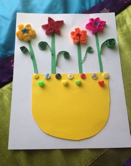 儿童手工之衍纸花朵的母亲节礼物制作教程图解 - 纸艺网