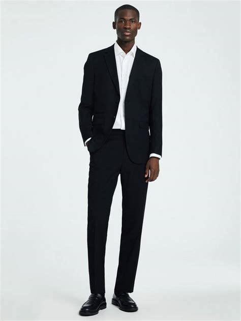 Selected Slim Fit Suit Trousers, Black, 34R
