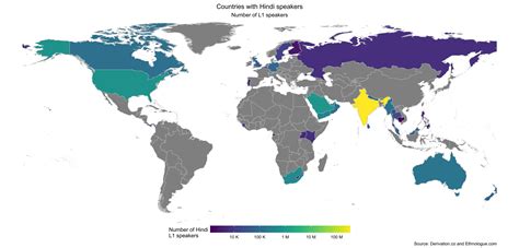 Countries where people use Hindi as their first language - Voronoi