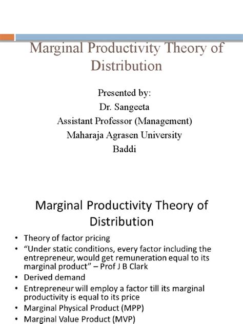 Image result for Marginal Productivity Theory Explained