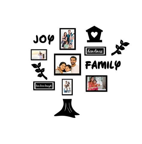 PAPER PLANE DESIGN Family Tree Collage Photo Frames for Wall Decor Set ...