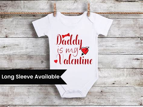 Daddy Is My Valentine - Personalized Valentines Day Baby Romper