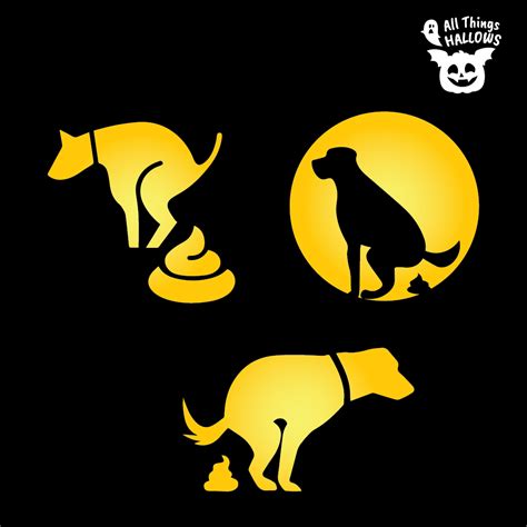 Pooping Dog Pumpkin Stencil - Allthingshallows.com – AllThingsHallows