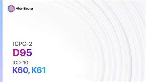 D95 Anal fissure/perianal abscess (ICD-10:K60, K61)