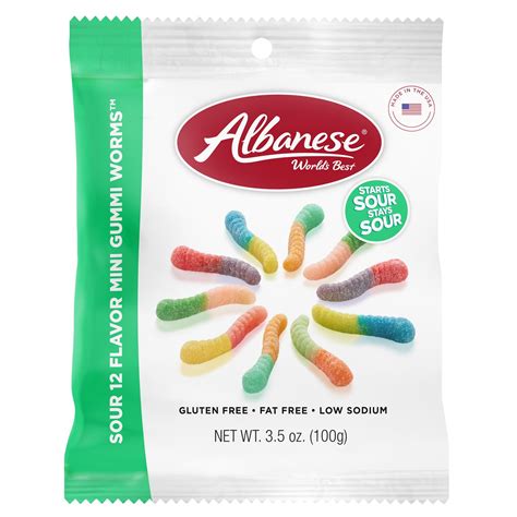 Albanese Sour Gummi Worm 3.5 - Walmart.com