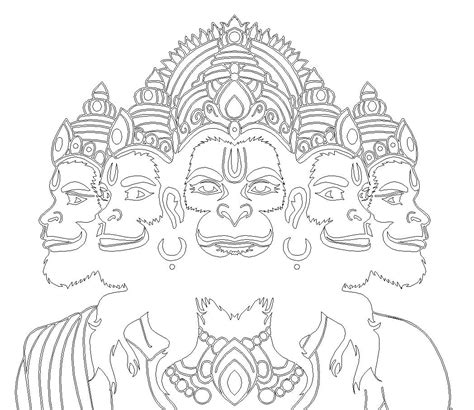 Laser Engraving Panchmukhi Hanuman Ji – ArtElora