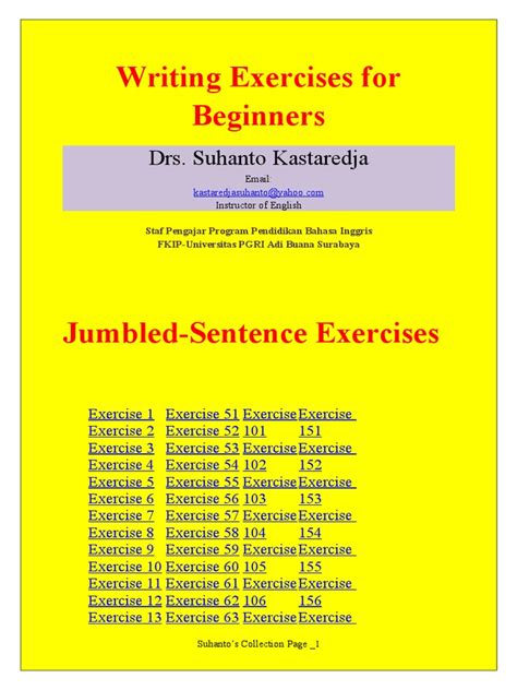 Writing Exercises For Beginners | PDF | Essays | Argument