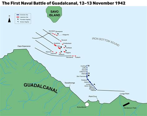 Battle Of Guadalcanal World Map