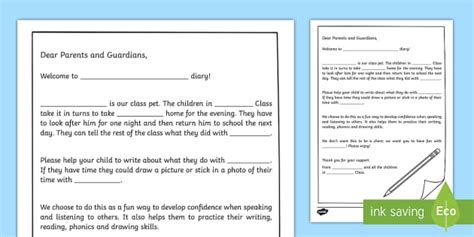 Editable Class Toy Introduction Letter (teacher made)