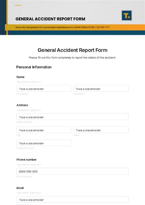Image result for Auto Accident Report Form Template