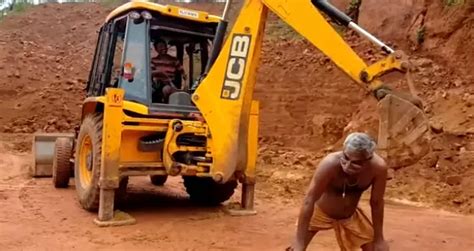 Watch: Man Uses JCB Excavator To 'Scratch His Back'