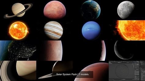 3D Model Collection Solar System Pack VR / AR / low-poly | CGTrader