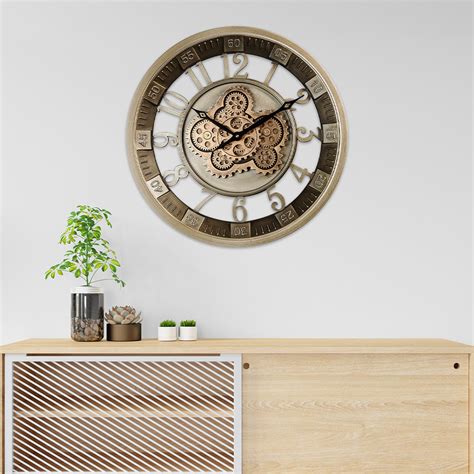 Buy Epoch Elegance Designer Wall Clock With Moving Gear Mechanism ...