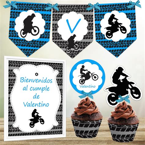 Motocross Party Decorations, Motorcycle Birthday Party Theme, Personalized Printable Party Decor ...