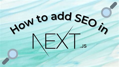 How to add SEO to your Next.js app - YouTube