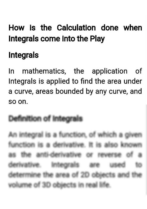 Image result for Application of Integrals