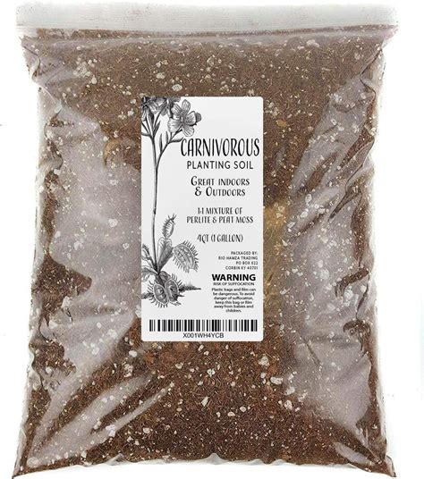 Carnivorous Plant Soil Mix, One Gallon XL Bag, All Natural Ingredients ...