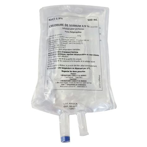 Sodium Chloride 0.9% solution for infusion bag 500ml - Carton of 20 Saline IV Bags | Gienic