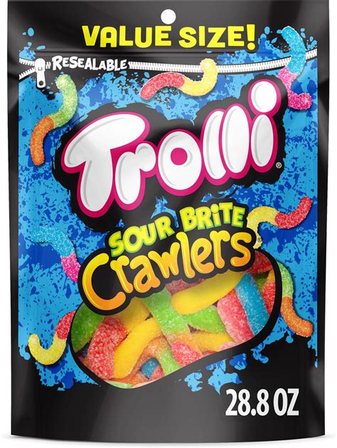 Amazon.com : Trolli Sour Brite Crawlers Candy, Original Flavored Sour ...