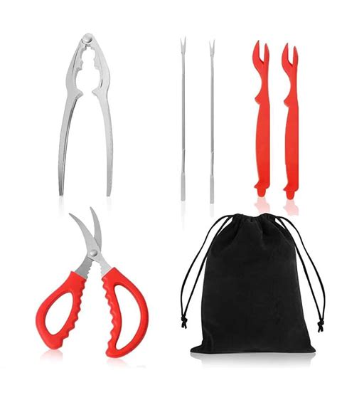 Buy 7 Pcs Crab Tool for Eating, Crab Crackers and Tools Set with Crab ...