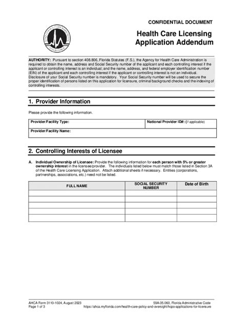 Fillable Online Ahca Form 3110 1024 - Fill Online, Printable, Fillable ...