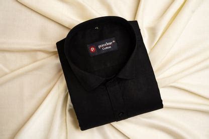 Black Color Satin Mercerised Cotton Shirts For Men – Punekar Cotton