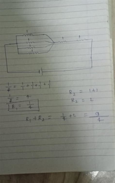 You have 6 resistance each having value of 1 ohm. 2 pair of resistance ...