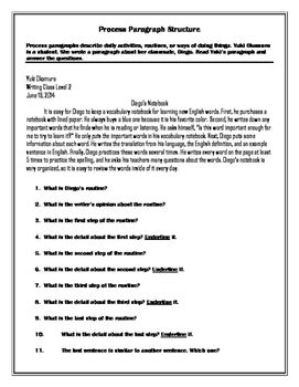 Image result for Process Paragraph Structure