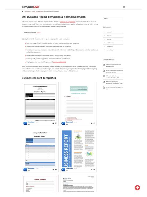 Business Report Templates & Format Examples | PDF | Information | Data