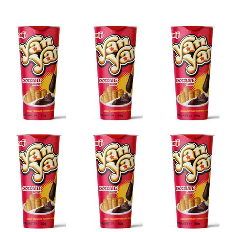 Meiji Yan Yan Biscuits (Pack Of 6, Chocolate) : Amazon.in: Grocery ...