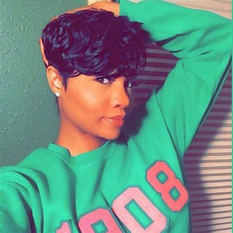Buy Short Pixie Cut Wigs for Black Women Natual Black Curly Pixie Wigs ...
