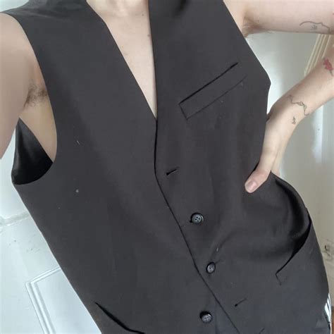 Perry Ellis suit vest Size large shown on a size 4... - Depop