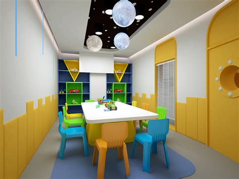 教育培训机构设计装修室内设计幼儿园教室效果图|空间|家装设计|艺瀚设计中心 - 原创作品 - 站酷 (ZCOOL)