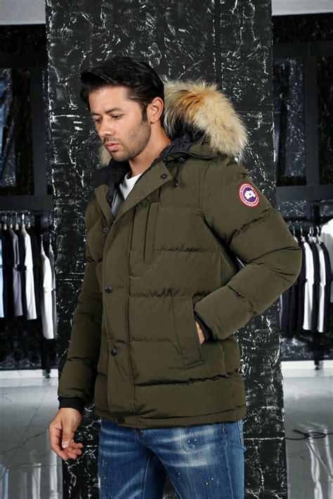 canada goose mont erkek haki yesil