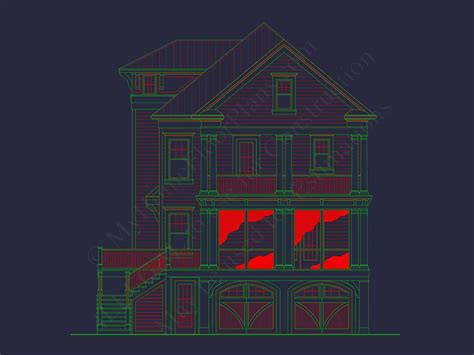 Victorian house plan with 2,850 heated sq. ft., 2 stories, 4 bedrooms