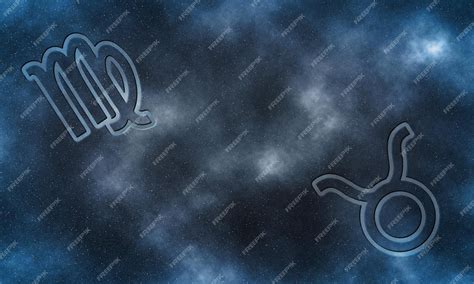 Premium Photo | Virgo and Taurus Compatibility Horoscope Symbols