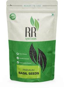 RR AGRO FOODS Basil seeds, Sabja seeds for immunity Sweet Basil Seeds ...