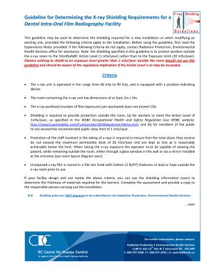 Fillable Online Guideline for Determining the X-ray Shielding ...
