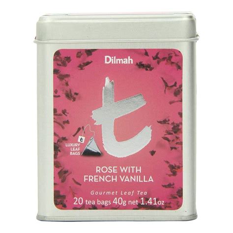 Buy Dilmah Rose with French Vanilla Tea in Tin Caddy - 20 Luxury Tea ...